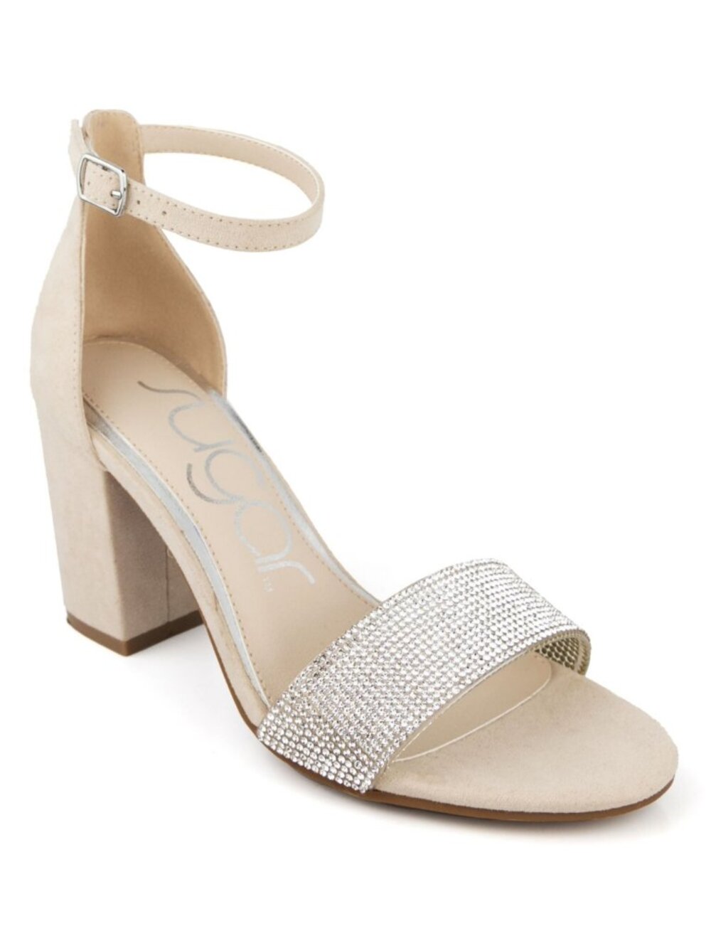 Sugar Womens 10 Nude in Color Machelene Dressy Block Heel Heels 70% off Retail